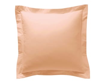PERCALE - Taie d'oreiller 63x63 en percale de coton  rose nude