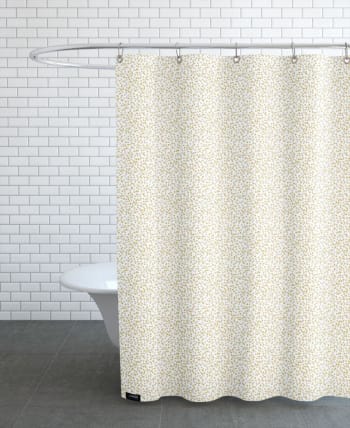 Gold confetti - Rideau de douche en polyester en jaune 150x200