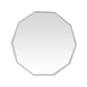 Espejo decagonal blanco 44x47