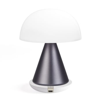 MINA L - Lampe LED portable large en ABS gris