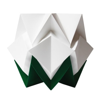 HIKARI - Lampe de table origami bicolore en papier taille M