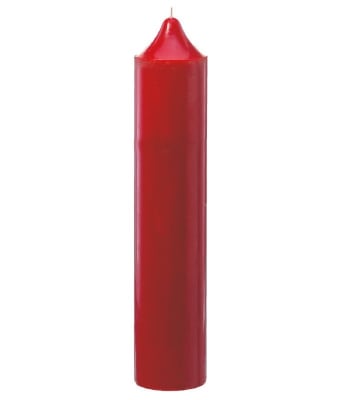 Bougie en cire rouge H50cm
