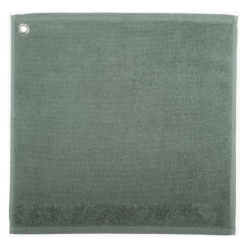 Curl - Essuie-mains Oeillet  en coton vert de gris 50 x 50