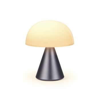 MINA M - Lampe LED portable medium en aluminium gris