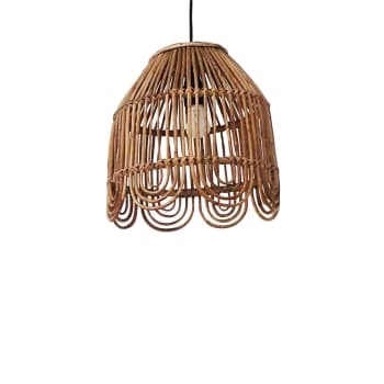 Moka - Lámpara de techo de ratán marrón claro
