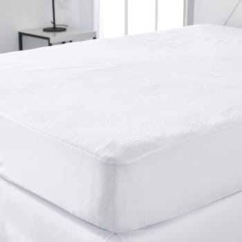 Été hiver - Drap Housse coton blanc 90x190 cm