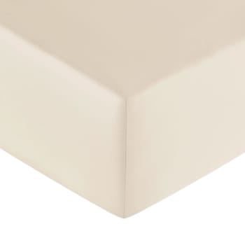 Eclat - Drap housse coton poudre 160x200 cm