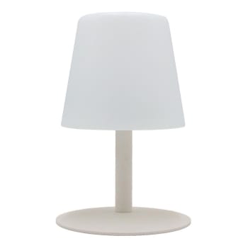 Standy mini - Lampe de table sans fil LED Acier Beige H25CM