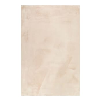 Alice - Tapis uni design en polyester beige 120x170