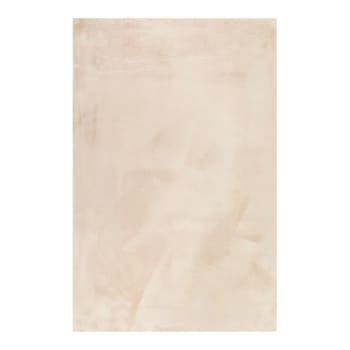 Alice - Tapis uni design en polyester beige 160x230