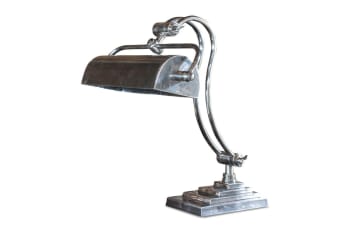 Hedges - Lámpara de escritorio de metal plateado