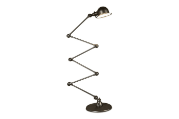 Loft - Stehlampe aus gehämmertem Metall, schwarz