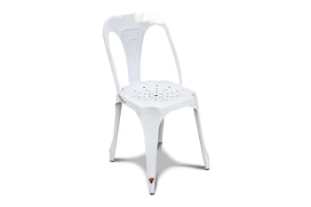 Multipl's - Vintage-Stuhl aus Metall, weiß