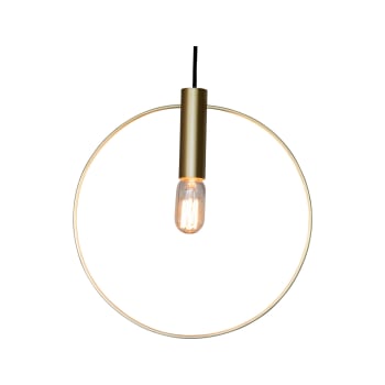 Alpinaluz Lampada A Sospensione KIRA - Design Nordico Minimalista - Paralume Grigio E Legno - Attacco E27 Per Cucina E Sala Da Pranzo