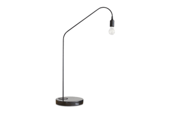 Mogens - Lampe de table en métal et marbre noir