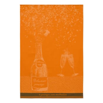 Selection prestige - Torchon en coton orange 50x75