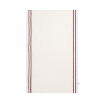 Tricolore - Torchon en lin blanc 50x75