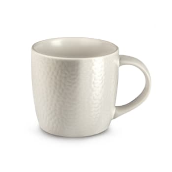 Stone ivoire - 6er Set Kaffee- & Teetasse aus Steingut, Elfenbein