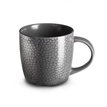 Stone gris - 6er Set Kaffee- & Teetasse aus Steingut, Grau