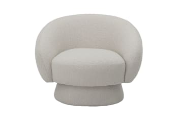Ted - Fauteuil en polyester blanc