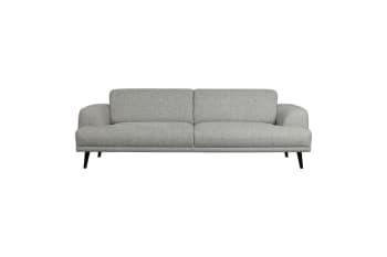 Brush - Sofá de 3 plazas en tejido gris ceniza