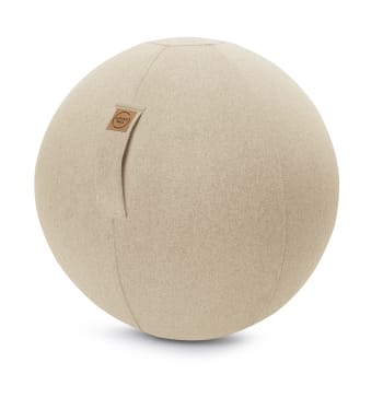 Felt - Balle d'assise aspect feutrine beige avec poignée polyester D65