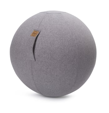 Felt - Balle d'assise aspect feutrine gris avec poignée polyester D65