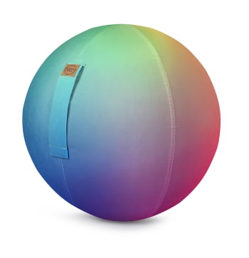 Rainbow - Balle d'assise arc-en-ciel avec poignée polyester D65