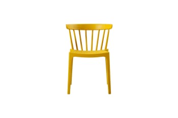 Bliss - Chaise de jardin plastique moderne empilable jaune