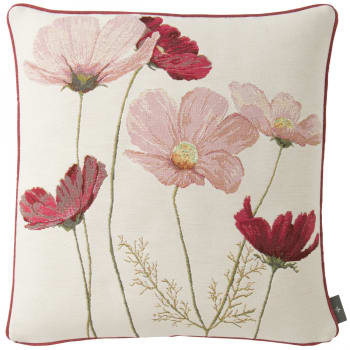 COSMOS - Coussin cosmos tissée made in france blanc   48x48