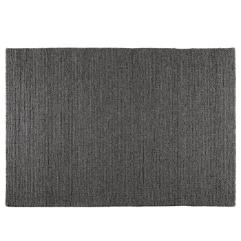 Wooli - Tapis blanc et noir en laine 160 x 230 cm