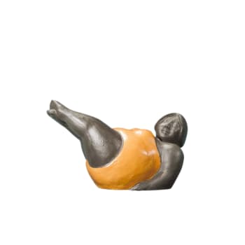 Statue femme orange L71cm