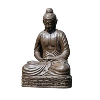 Estatua jardín buda sentado posición chakra 150 cm marrón
