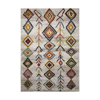 Medina - Tapis inspiration berbère multicolore pour salon ou chambre 80x150