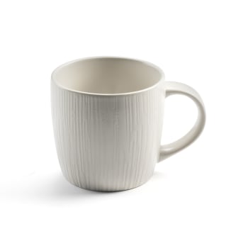 Magma ivoire - 6er Set Kaffee- & Teetasse aus Steingut, Elfenbein