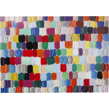 Touched - Toile traits de peinture multicolores 200x140