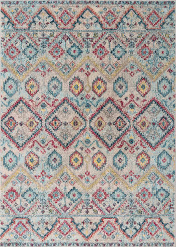 Tappeto riciclato in stile etnico multicolore, 120x160 cm REUNITE