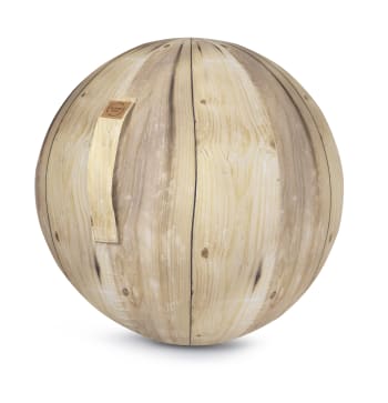 Oak - Balle d'assise motif bois avec poignée polyester D65