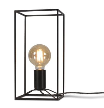 ANTWERP - Lampada da tavolo rettangolare verticale nera in metallo
