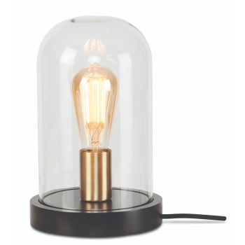 SEATTLE - Lampe de table cloche en verre H29cm