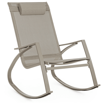 Demis - Rocking chair d'extérieur en acier beige