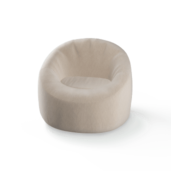 Chaise gonflable flottante en tissu imperméable beige