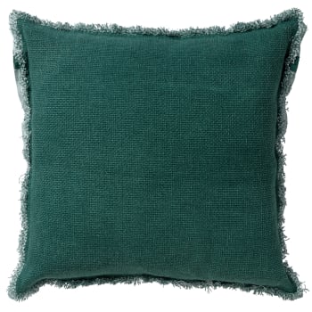 Burto - Coussin - vert en coton 45x45 cm uni