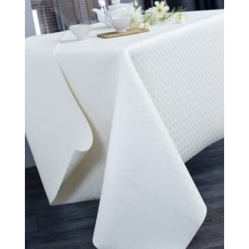 CALIGOMME - Protector de mesa de PVC blanco de 135x190 cm