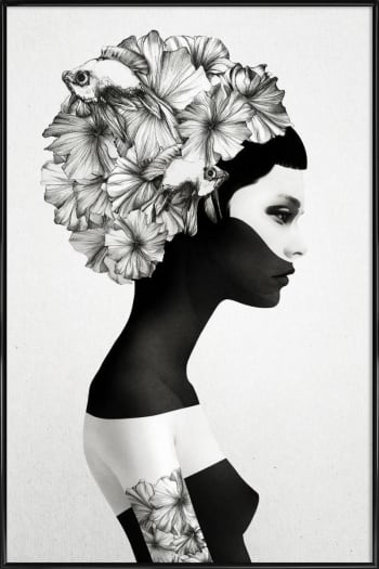 Marianna - Affiche dans cadre standard (noir) blanc & noir 30x45