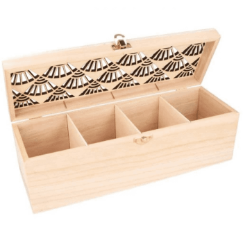 THÉ - Caja de té de madera para personalizar 30 x 10 x 10 cm