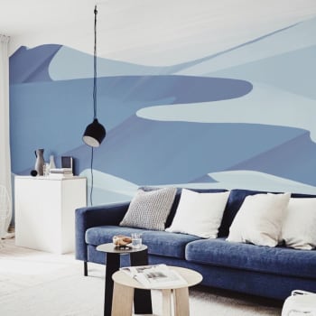 Papier peint panoramique dunes 170 x 250 cm bleu