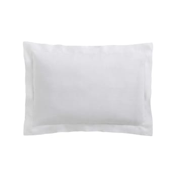 CYTHÈRE - Taie d'oreiller en lin blanc 50x75