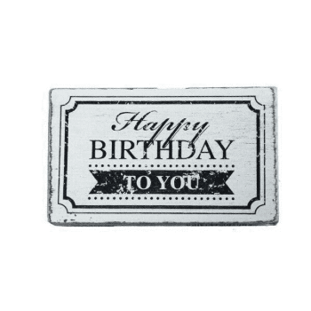 BIRTHDAY - Tampon bois happy birthday
