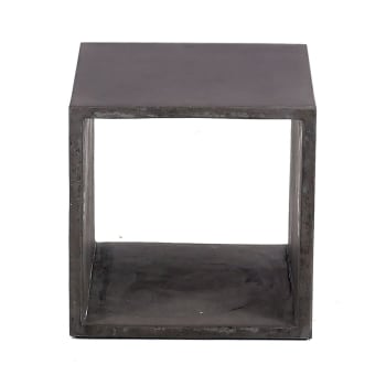 Hermitage - Cube de rangement béton de 40 cm gris foncé